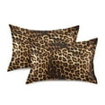 thumbnail image 2 of JSTEL Leopard Print Cheetah Satin Pillowcase Standard Size Pillow Cases Envelope Closure Bed Pillow Cover, 20 x 26 inch, 2 of 9