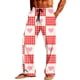 thumbnail image 1 of Ceisia Mens Pajamas Pants Valentine's Day Couple Unisex Hearts Print Plaid Lounge With Pockets Sleep Bottoms Pink L Gift, 1 of 9
