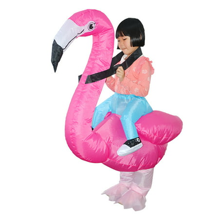 Flamingo Inflatable Costume Blow Up Inflatable Fancy Dress Cosplay Party Stage Performance Props for