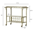 thumbnail image 4 of South Shore Maliza Bar Cart, in Faux Carrara Marble and Gold, 4 of 12