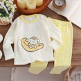 thumbnail image 2 of TOWED22 Baby Toddler Boy Clothes Fall Winter Outfit Long Sleeve Sweatshirts Pants Set 6 9 12 18 24 Months 3T 4T 5T Boy Clothes Size:18-24 M,Color:Yellow, 2 of 9