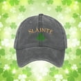 thumbnail image 2 of BRICH St. Patrick’s Day Shamrock Baseball Cap Distressed Embroidered Hat Irish Casual Cap for Everyday Wear 07-Grey One Size, 2 of 3