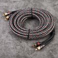 thumbnail image 5 of Cable de señal Rca de audio estéreo para el hogar y el automóvil de 4,8 m, amplificador, adaptador de cable para subwoofer, 5 of 5
