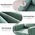 thumbnail image 5 of JULY'S SONG Accent Chair, Linen Fabric Comfy Upholstered Living Room Chairs, 37.8" Wide Mid Century Oversized Chair, Modern Arm Chair for Bedroom, Seafoam, 5 of 11