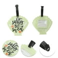 thumbnail image 3 of Unique Bargains 1 Pc Letter Shell Luggage Tag for Travelling Light Green Soft Rubber, 3 of 4