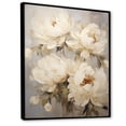 thumbnail image 2 of Designart "Blissful Beige Peony Fragrance III" Peonies Floater Framed Wall Art Prints, 2 of 5