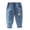 A41-Blue, variant on Hessimy Girls Baggy Jeans,Ripped Heart Patch Denim Pants,Casual Loose Fit Wide-Leg Trousers(Blue,6-12 Months)