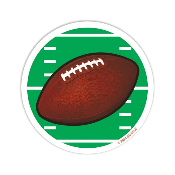 Beistle 56401 3.25 in. Football Coasters for Party Supplies - Pack of 12