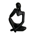 thumbnail image 4 of GROWTH TANK Modern Thinker Figurine Candle Holder Sculpture Handmade Candlestick Centerpiece Black, 4 of 9