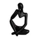 thumbnail image 4 of Candelero de estatuilla de moderno, accesorios, artesanía coleccionable, candelero Negro Zulema Figura Pensador abstracto, 4 of 8