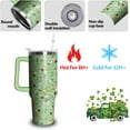 thumbnail image 3 of 40oz St Patricks Day Tumbler with Handle and Straw, Green Irish Shamrocks Gnome Stainless Steel Vacuum Insulated Cup, Travel Mug Water Bottle, Gifts for Women Men, 3 of 6