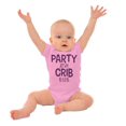 thumbnail image 3 of Party At My Crib BYOB Funny Romper Boys or Girls Infant Baby Brisco Brands 24M, 3 of 7