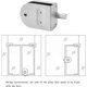 thumbnail image 5 of Stainless Steel Glass Door Floor Latch Lock for Bathroom Toilet Shop Security Bolt, 5 of 5
