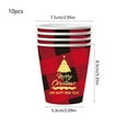 thumbnail image 3 of NWOKYZGH 10Pcs Merry Christmas Dinnerware Set - Christmas Tree Paper Cups, Party Supplies for 10 Guests, 3 of 6