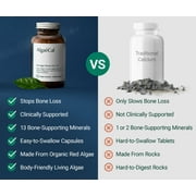AlgaeCal - Plant-Based Calcium with Vitamin D for Women & Men, Clinically Supported to Stop Bone Loss, 1-Month Supply
