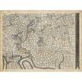 thumbnail image 3 of Unknown 14x12 Black Modern Framed Museum Art Print Titled - Map of London Grid VIII, 3 of 5