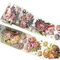 thumbnail image 3 of Tnarru Pet Washi Tape Creative Decorative Masking Tape for Card Gift Wrapping Diary Red Peony, 3 of 8