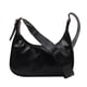 thumbnail image 5 of Bolsa bandolera vintage de hombro de cuero puro de media luna para mujer (negro) Likrtyny Para Estrenar, 5 of 9