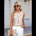 thumbnail image 4 of Camiseta Sin Mangas de Satén de Seda para Mujer, Atuendo Informal de Verano 2025, Camisa Elegante de Trabajo Sin Mangas, Color Albaricoque S, 4 of 8