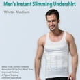 thumbnail image 4 of Porter - Men's Instant Slimming Undershirt Compression Slimming Body for Men Adult - White Medium, 4 of 6