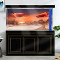 thumbnail image 3 of 24X16IN, Sun and Desert Moon Themed Reptile Habitat on Orange Durable Decorative Background, Terrarium Background with 8 EVA Double-Sided Tape, 3 of 6