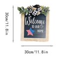 thumbnail image 3 of Huge Memorial Day savings kladzum Independence Day Wooden Door Sign Anniversary Welcome Front Door Hanging Festive Decorations 4Th of July Welcome Sign on Clearance, 3 of 6