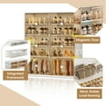 thumbnail image 3 of JEKO&JEKO 5-Tier Double Column Foldable Shoe Storage Rack with Magnetic Doors, White, 3 of 5