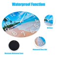 thumbnail image 3 of Reloj Jofomp de 12 pulgadas con temática de playa, impermeable, para pared exterior, 3 of 8