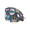 Taicanon Unisex Adjustable Cute Cartoon Printed Working Cap Doctors Nurses Caps Printed Cotton Hat Sweat-Absorbent Beauty Cap Scrub Cap