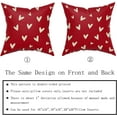 thumbnail image 5 of Valentines Day Pillow Covers 18x18 Set of 2 Red Love Heart Holiday Decorative Throw Pillows Romantic Valentine Themed Gifts Pillowcase Cotton Square Cushion Cover Decor for Home Couch Bed Soft, 5 of 6