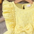 thumbnail image 4 of CAUYDY 2T 3T 4T Little Baby Girl Summer Dress 5T 6T 7T Kid Girls Tulle Dresses Ruffle Sleeveless Children's Birthday Party Wedding Graduation Ceremony Dress (Sizes 3-4 Years,F2-Yellow), 4 of 5