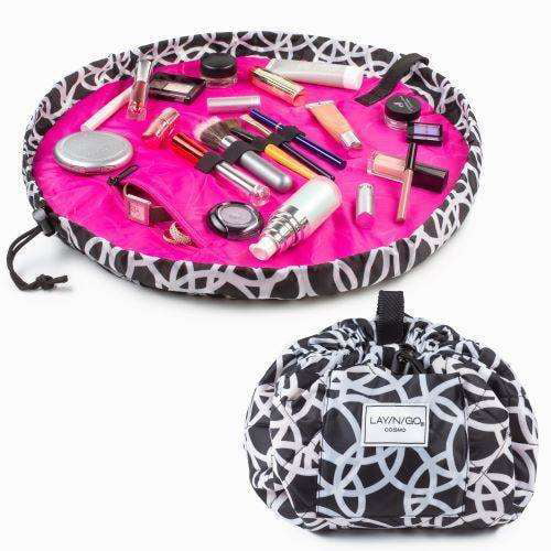 Lay-n-Go Cosmo Drawstring Cosmetic & Makeup Bag Organizer, Toiletry Bag for  Travel, Gifts, and Daily Use, 20 inch, Pink