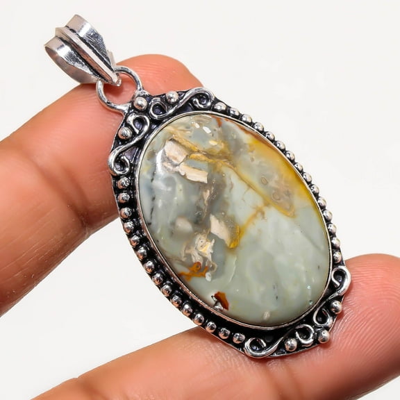 Ocean Jasper Oval Shape Gemstone Handmade Fashion Pendant Jewelry 2.30" SA 385