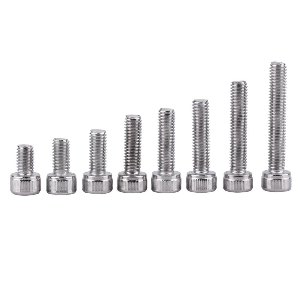 HERCHR 160pcs Stainless Steel SS304 Hex Socket M5 Screws Bolts and Nuts