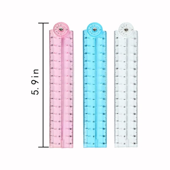 Clearance Sale! 1PC Soft Folding Ruler, 30cm Bendable Measuring Tool with Protractor, Silica Gel, for Home & Office, (30cm, Red)