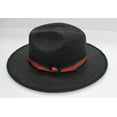 thumbnail image 2 of Bruno Capelo Mens Black Multi Wide Brim Straw Fedora Valentino Collection Va-403, 2 of 5