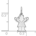 thumbnail image 2 of 14K White Gold Mini Girl Charm, 2 of 2