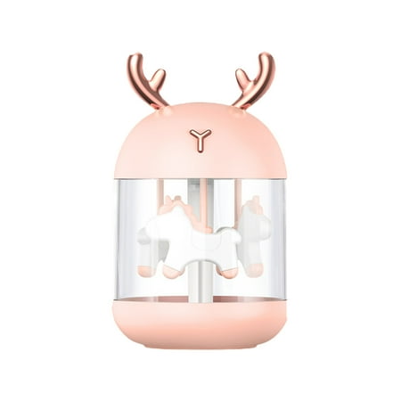 

hirigin Cute Carousel Humidifier Cool Moisture Humidifier with LED Light for Home Office