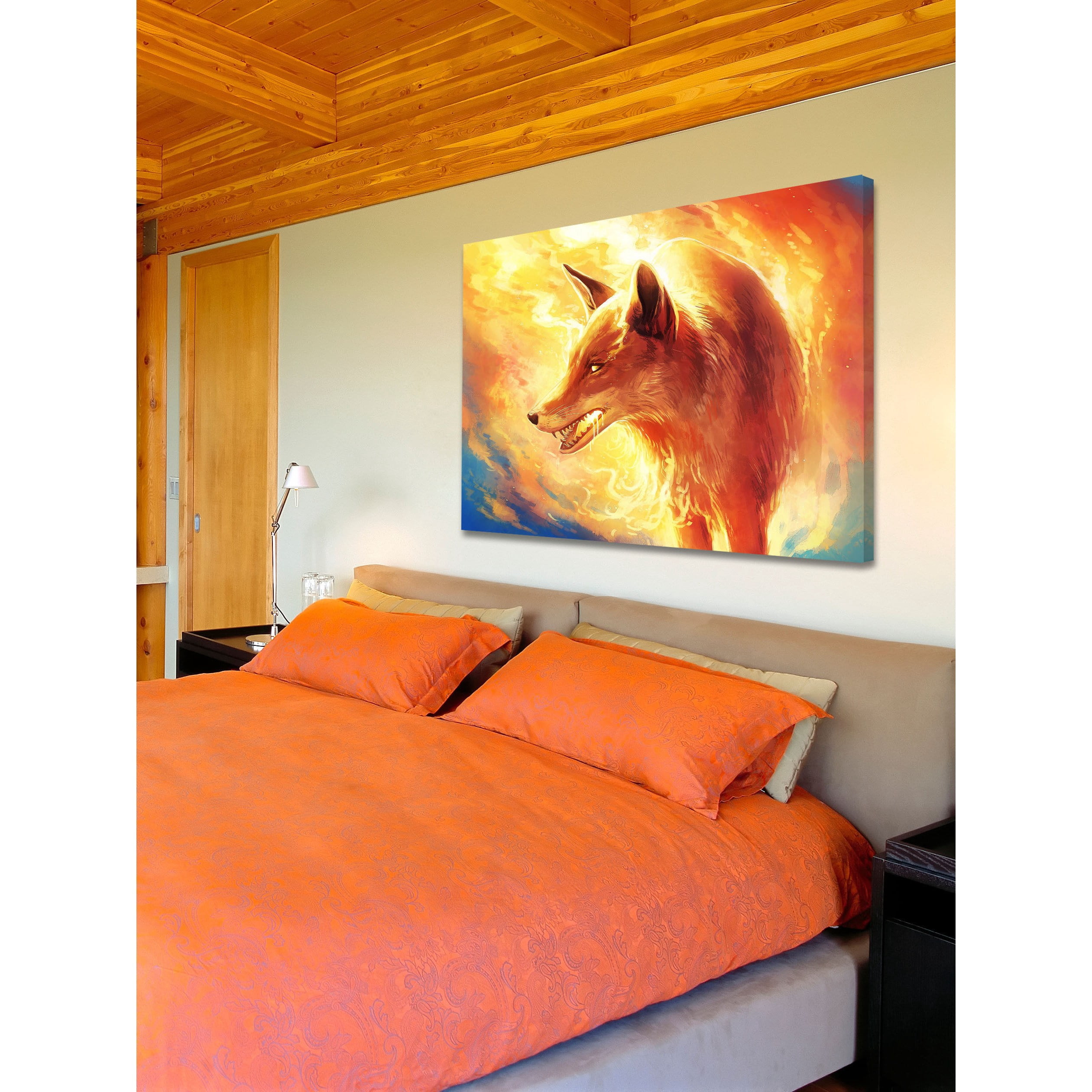 Marmont Hill "Fire Fox" Painting Print on Canvas