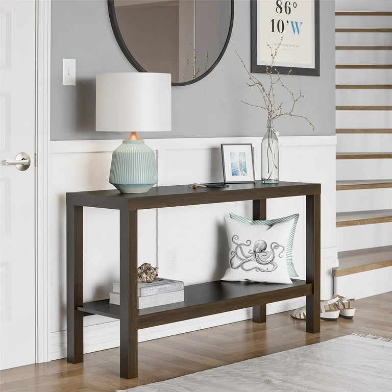 Parsons console table sofa espresso kitchen entryway office storage furniture deals
