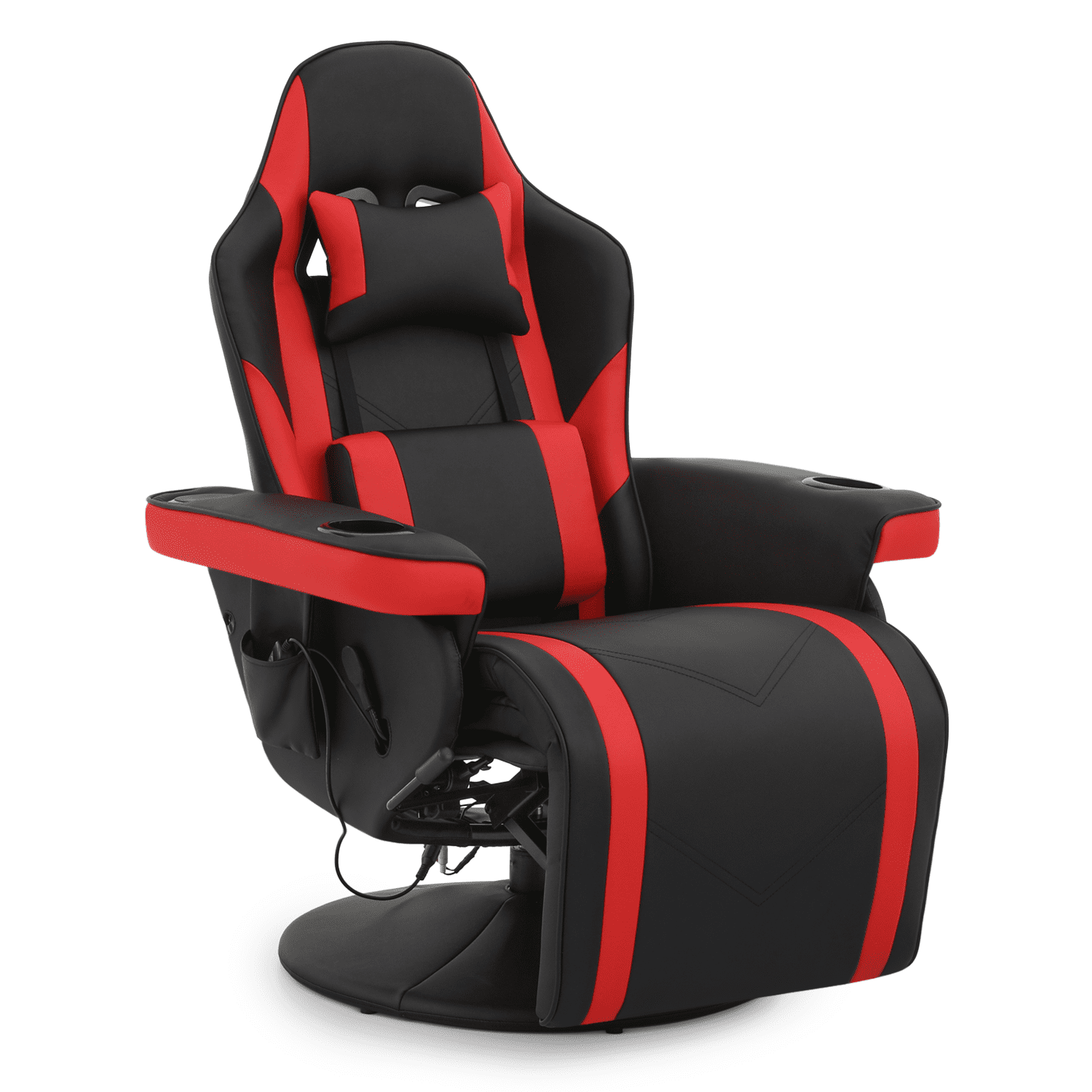 MoNiBloom Gaming Recliner Chair, PU Leather Video Gaming Chair with 2