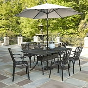 Home Styles Largo Outdoor Patio Dining Set, Cast Aluminum, 7 Piece with