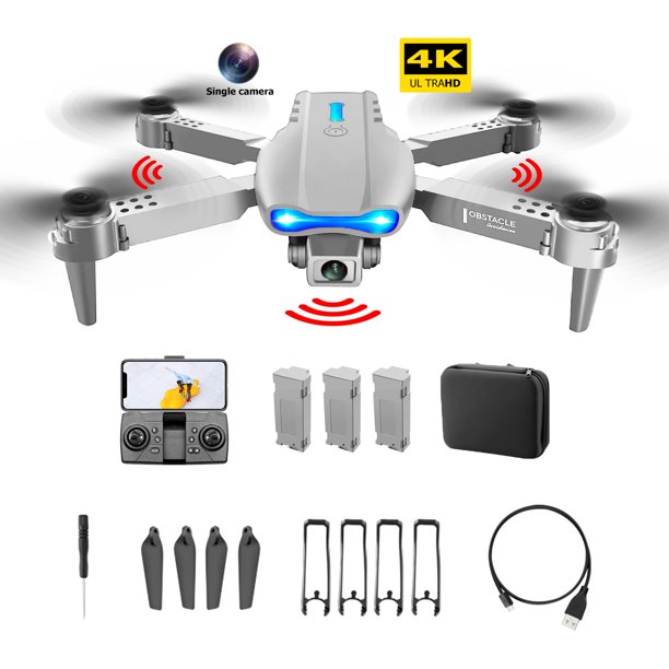 Evitación de Obstáculos FPV 2.4GHz 4CH RC Quadcopter (Cámara Única 3 Batería Gris) Ehuebsd libre de BPA