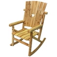 thumbnail image 4 of Leigh Country Aspen Outdoor Adult Wood Rocker with Star Cut Out Natural Beige, 4 of 6