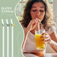 thumbnail image 5 of 5 Pcs Glass Straws Butterfly Straws with Design Reusable Straws with 2 Straw Cleaning Brushes Stained Glass Straws Shatterproof Bar Accessories for Cocktails, Smoothies, Shakes, Juices, 5 of 6
