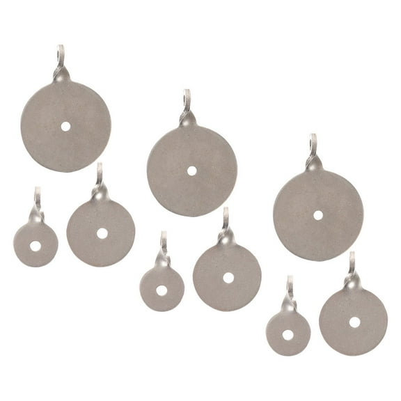 unbranded 9pcs Stainless Steel Splatter Targets For Diy Hanging Practice Durable Shooting Plates For For Competitions
