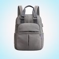 thumbnail image 1 of CRAFTHROU Backpack with USB Charging Port Grey Durable Tear Resistant for Business Travel, 1 of 8
