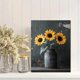 thumbnail image 2 of Qisvanset Framed Canvas Wall Art 12x16 Inch Dark Vintage Sunflower Moody Floral Still Life Art, 2 of 5