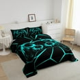 thumbnail image 3 of Erosebridal Green Video Game Bedding Twin Comforter Set,Gradient Geometry Down Comforter,Gamepad Decoration,Reversible,Lightweight,2-Piece, 3 of 8