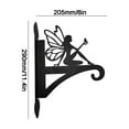 thumbnail image 3 of PATLOLLAV 1 Pcs Fairy Elf Wall Mounted Hook, Hanging Plant Bracket Iron Heavy Duty Ornamental Fairy Silhouette Wall Mounted Plant Hangers Outdoor for Flower Pot Lantern Bird Feeder Wind Chimes, 3 of 5